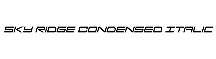 Sky Ridge Condensed Italic  Fuentes Gratis Descargar
