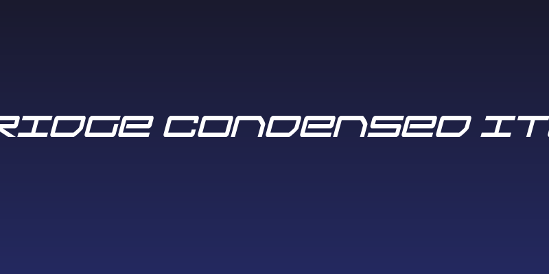 Sky Ridge Condensed Italic Social Header