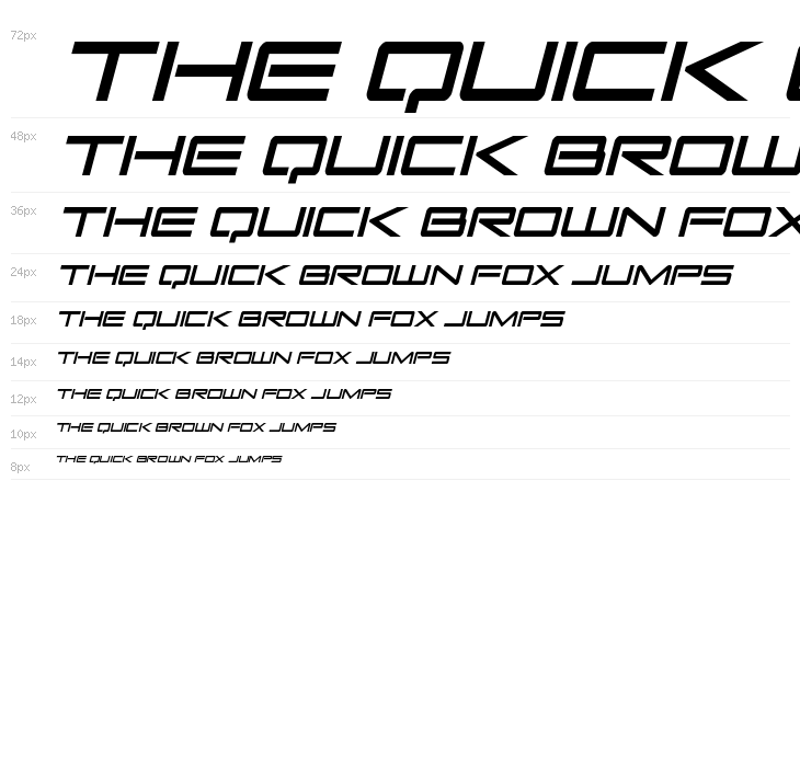 Sky Ridge Condensed Italic Waterfall