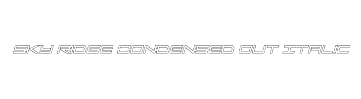 Sky Ridge Condensed Out Italic  baixar fontes gratis
