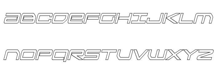 Sky Ridge Condensed Out Italic Fonte MAIÚSCULAS