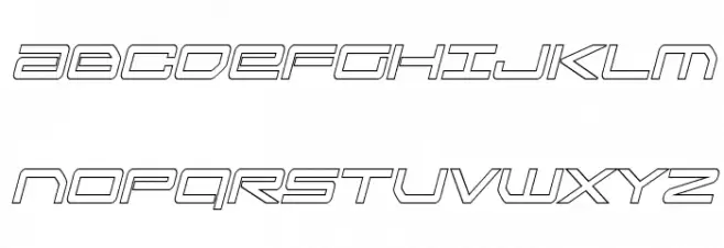Sky Ridge Condensed Out Italic Font Litere mari