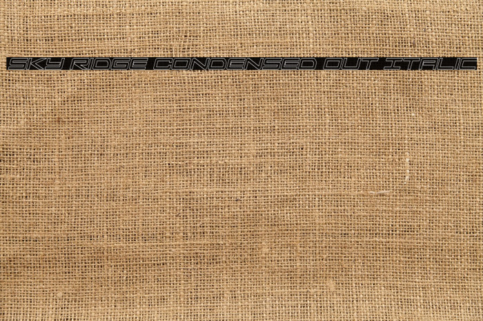 Sky Ridge Condensed Out Italic Example 1