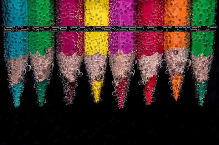 Sky Ridge Condensed Out Italic Example 3