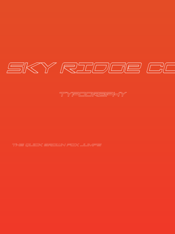 Sky Ridge Condensed Out Italic Poster