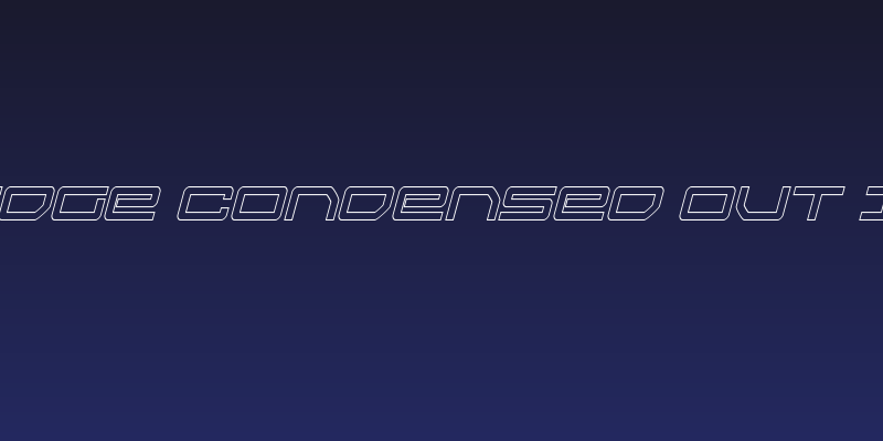 Sky Ridge Condensed Out Italic Social Header