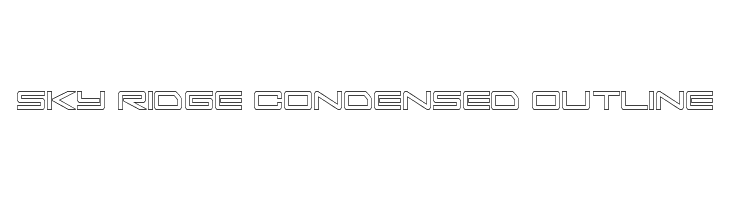 Sky Ridge Condensed Outline  免费字体下载