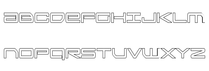 Sky Ridge Condensed Outline Fonte MAIÚSCULAS