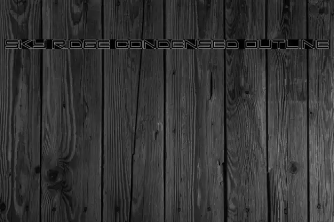 Sky Ridge Condensed Outline Font examples