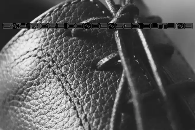 Sky Ridge Condensed Outline Font examples