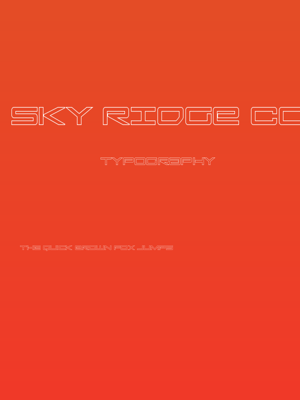 Sky Ridge Condensed Outline Poster