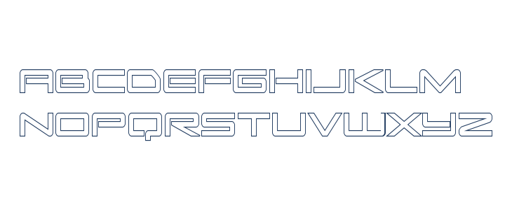 Sky Ridge Condensed Outline Lowercase