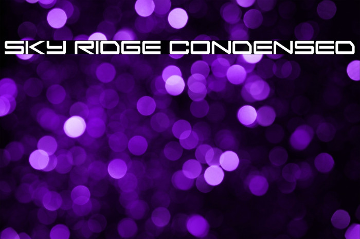 Sky Ridge Condensed Example 1