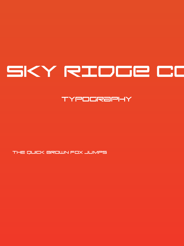 Sky Ridge Condensed Poster