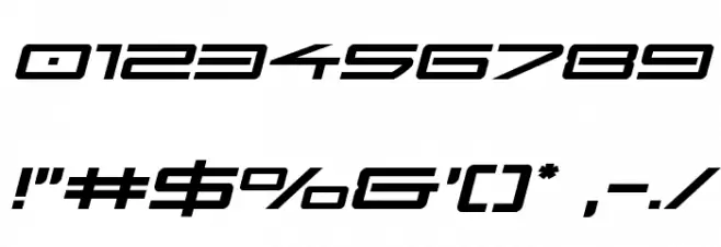 Sky Ridge Expanded Italic Font OTHER CHARS