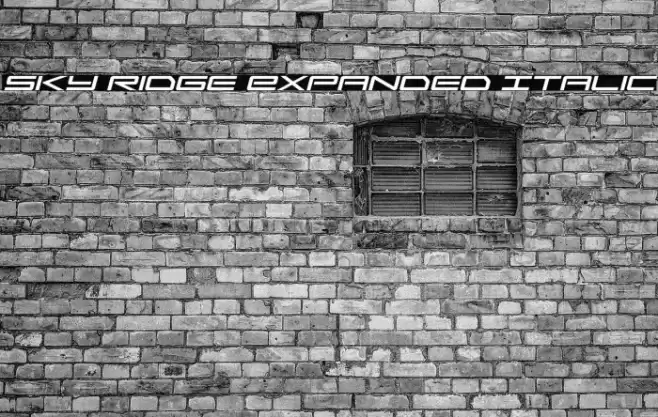 Sky Ridge Expanded Italic Font examples