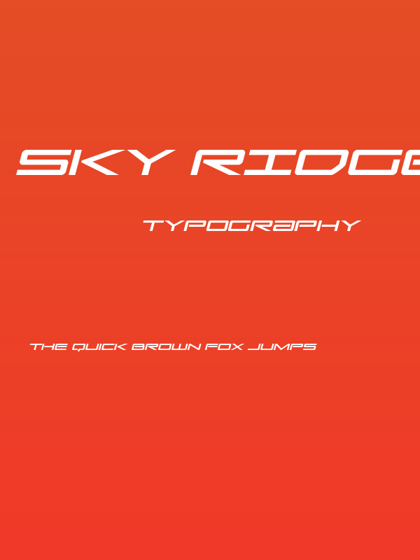 Sky Ridge Expanded Italic Poster