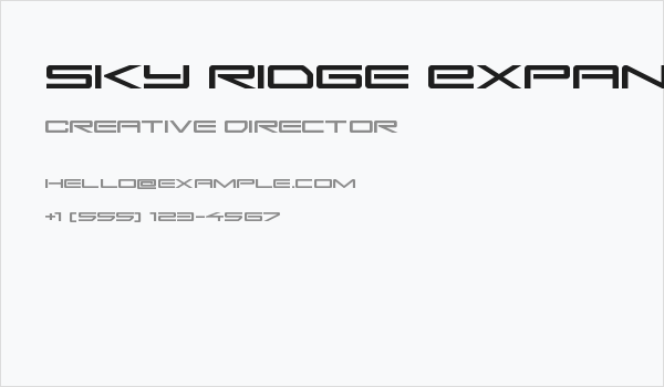 Sky Ridge Expanded Business Card