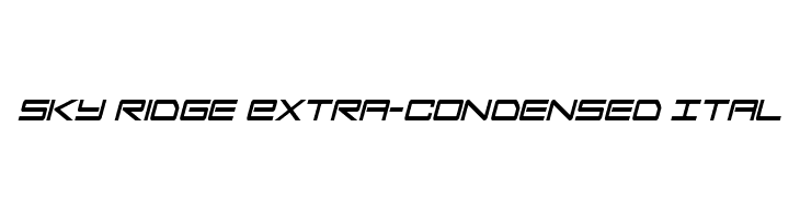 Sky Ridge Extra-Condensed Ital  font caratteri gratis