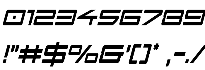 Sky Ridge Extra-Condensed Ital Font OTHER CHARS