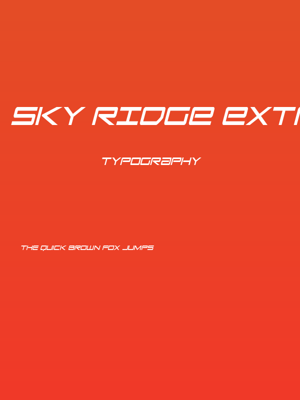 Sky Ridge Extra-Condensed Ital Poster