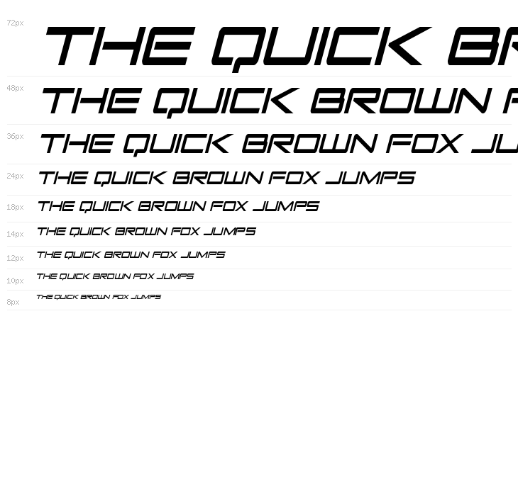 Sky Ridge Extra-Condensed Ital Waterfall