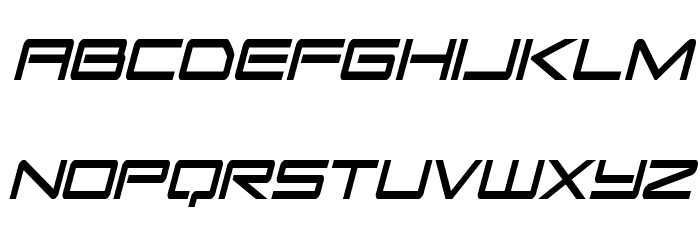 Sky Ridge Extra-Condensed Ital Font LOWERCASE