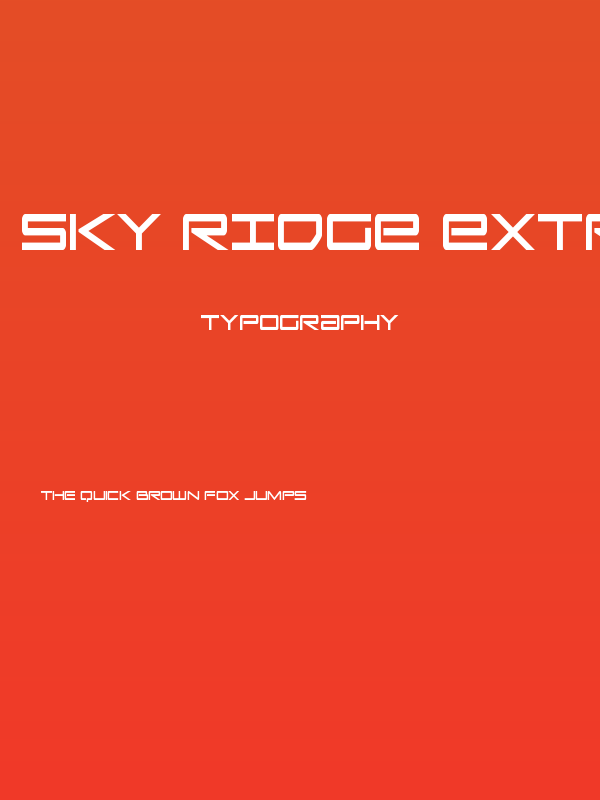Sky Ridge Extra-Condensed Poster