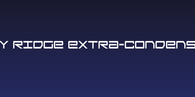 Sky Ridge Extra-Condensed Social Header