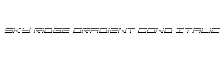 Sky Ridge Gradient Cond Italic  font caratteri gratis