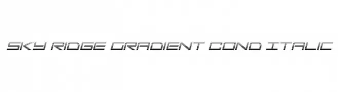 Sky Ridge Gradient Cond Italic  font caratteri gratis