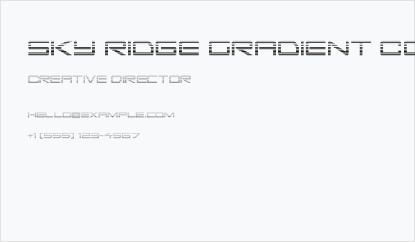 Sky Ridge Gradient Condensed Business Card