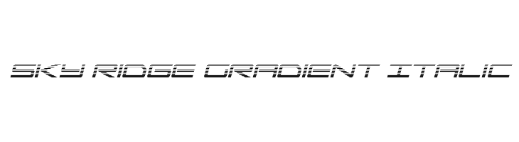 Sky Ridge Gradient Italic  font caratteri gratis