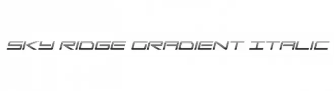 Sky Ridge Gradient Italic  font caratteri gratis