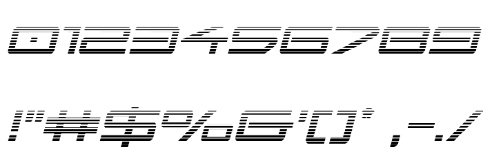 Sky Ridge Gradient Italic Font OTHER CHARS
