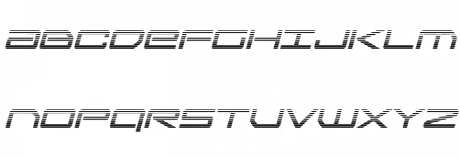 Sky Ridge Gradient Italic Schriftart Groß