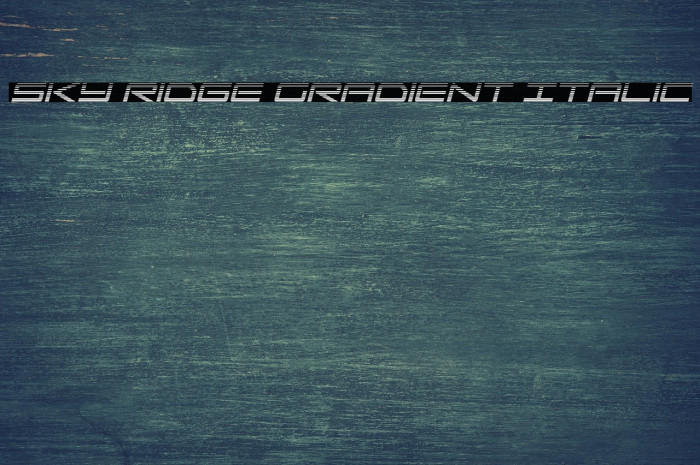 Sky Ridge Gradient Italic Example 1