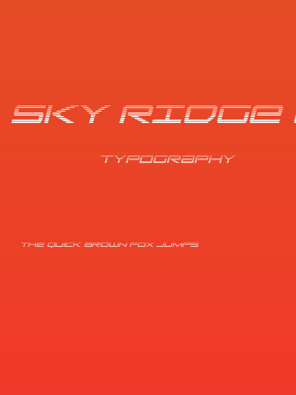 Sky Ridge Gradient Italic Poster