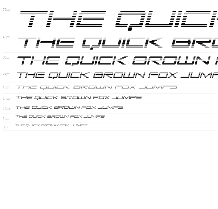 Sky Ridge Gradient Italic Waterfall