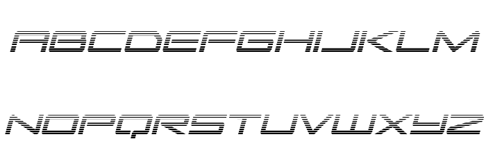 Sky Ridge Gradient Italic Font LOWERCASE