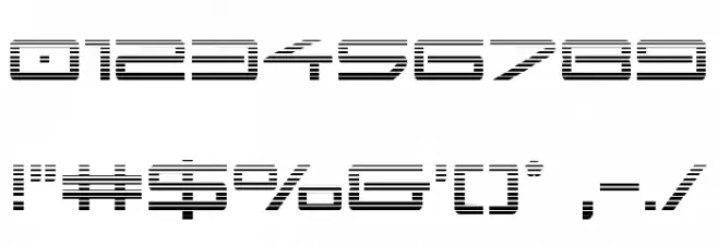 Sky Ridge Gradient Font OTHER CHARS