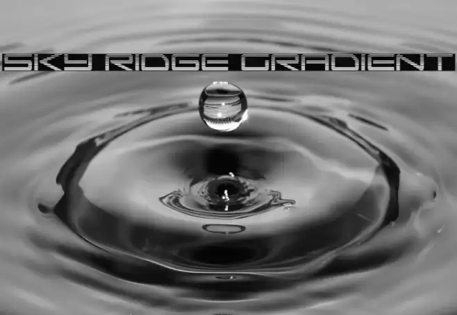 Sky Ridge Gradient Font examples