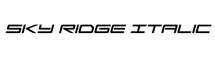 Sky Ridge Italic  免费字体下载