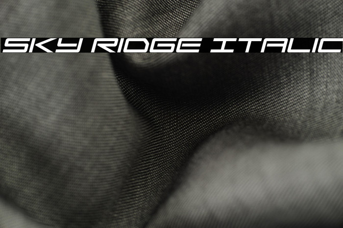 Sky Ridge Italic Example 1