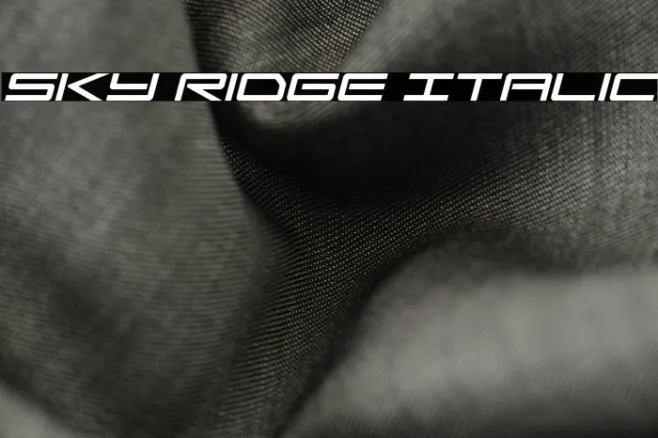 Sky Ridge Italic Example 1