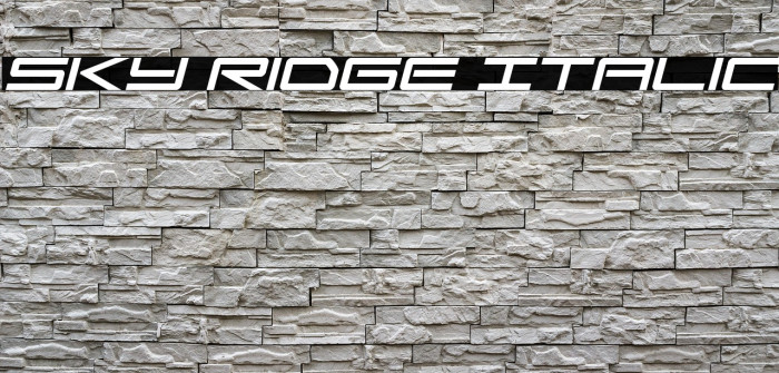 Sky Ridge Italic Example 2