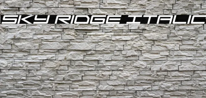Sky Ridge Italic Example 2