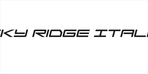 Sky Ridge Italic Logo