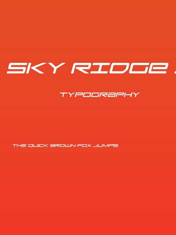 Sky Ridge Italic Poster