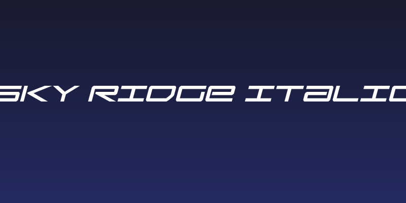 Sky Ridge Italic Social Header